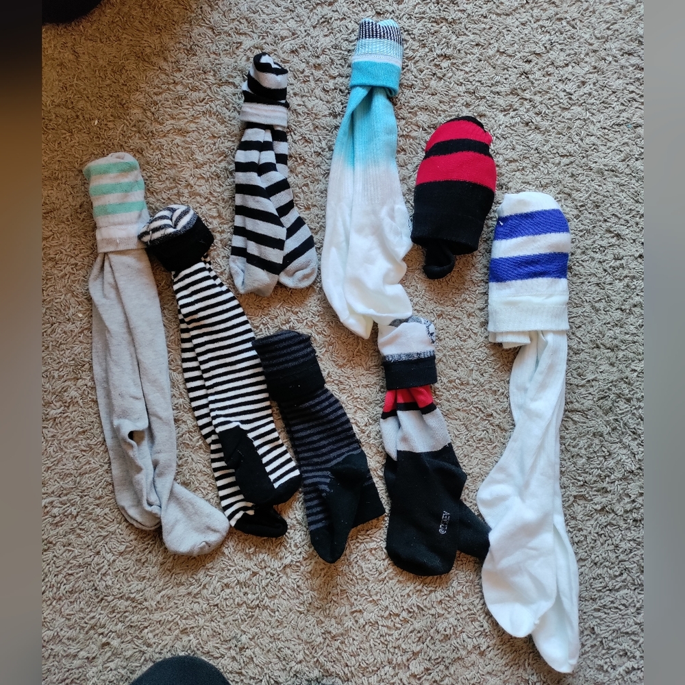 8 pairs of long socks